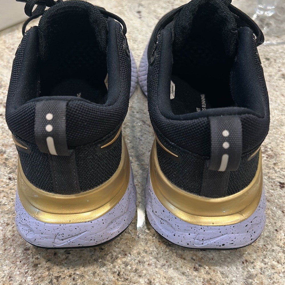 Nike Women's Black and Gold Athletic Sneakers - Picture 3 of 4